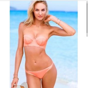 Victoria’s Secret bright light coral XS ruched bikini bottoms